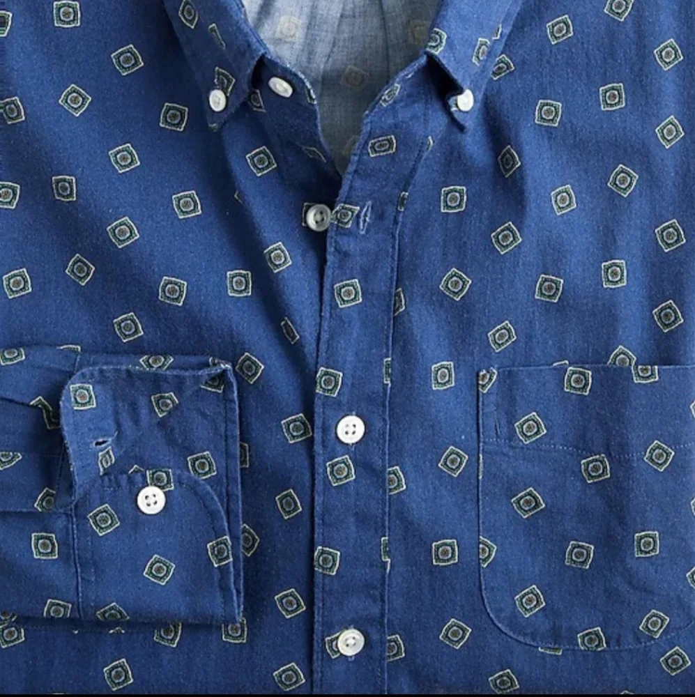 J.Crew Cotton Wool Challis two-pocket shirt  1 ea. 3 colors left Men's LG SO